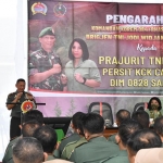 Danrem 084/BJ, Brigjen TNI Widjanarko, saat kunjungan kerja ke Kodim 0828/Sampang.