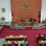 Suasana sidang Paripurna istimewa terkait LKPJ Bupati Tahun Anggaran 2017. 
