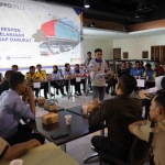 Simulasi penanganan bencana gempa bumi di Kota Kediri. Foto: Ist