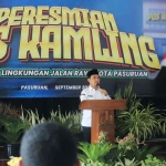 Wali Kota Pasuruan saat memberi sambutan.