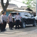 Jajaran Polres Bojonegoro saat melakukan pemetaan titik-titik jalan rawan kemacetan.