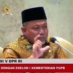 H. Syafiuddin, Anggota Komisi V DPR RI, saat rapat dengan pendapat dengan Dirjen Bina Marga dan Dirjen Bina Kontruksi di ruang Komisi V, Rabu (31/8/2022).