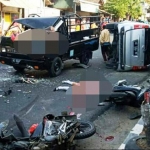 Kondisi korban kecelakaan di Jalan Raya Magetan-Parang, tepatnya di Desa/Kecamatan Ngariboyo. foto: Anton Suroso/ BANGSAONLINE