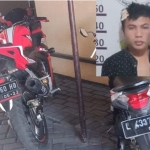 Motor korban dan motor tersangka yang dijadikan sarana untuk melakukan pencurian.