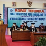 Rektor Unirow Tuban Prof. Dr. Supiana Dian Nurtjahyani, M.Kes. dalam sambutannya.