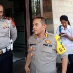 Kapolres Kediri Kota AKBP Miko Indrayana usai rilis akhir tahun 2019.