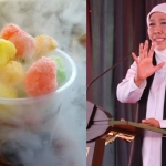 Jajanan ciki ngebul atau ice smoke mengandung nitrogen cair yang dapat membahayakan kesehatan. Foto kanan, Khofifah Indar Parawansa, Gubernur Jatim.