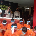 Pers rilis di Mapolres Bangkalan, Rabu (22/7/2020). (foto: ist).