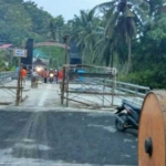 Jembatan kali Klatak Desa Serang, merupakan salah satu jembatan yang sudah selesai dibangun pada 2017. foto: AKINA/ BANGSAONLINE