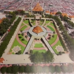 Maket wisata heritage kawasan Alun-Alun Gresik. foto: SYUHUD/ BANGSAONLINE