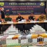 Sejumlah rokok ilegal Madura hasil pemberantasan tahun 2018.
