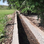 Proyek jaringan irigasi di Jl. Beji Kecamatan Graji tinggal finishing.