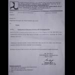 Surat dari Kementerian PU soal proyek waduk Sumengko. foto: syuhud/BANGSAONLINE