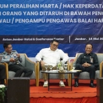 FGD dengan tema "Akibat Hukum Peralihan Harta / Hak Keperdataan Anak Belum Dewasa dan Orang yang Ditaruh di Bawah Pengampuan Tanpa Keberadaan Wali / Pengampu Pengawas Balai Harta Peninggalan" di Aston Hotel Jember, Selasa (14/5/2024).