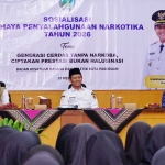 Wakil Wali Kota Pasuruan ketika menghadiri sosialisasi bahaya penyalahgunaan narkotika di SMKN 1.