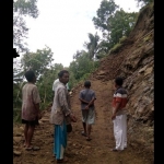 Lokasi longsor yang menimpa belasan warga yang tengah kerja bakti. Foto: IST