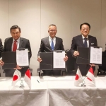 Penandatanganan kesepakatan kerja sama bisnis antara PT Solusi Bangun Indonesia Tbk dan Taiheiyo Cement Corporation di Tokyo, Jepang, 27 Januari 2026, untuk pengembangan solusi stabilisasi tanah di Indonesia.
