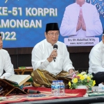 Wabup Lamongan Abdul Rouf saat sambutan pada acara Khotmil Qur