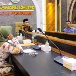 Wakil Wali Kota Pasuruan Adi Wibowo, S.TP, M.Si saat ikuti seminar secara virtual dari Madinah Command Center, Kamis (8/9/2022).