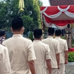 Suasana peringatan Hari Kelahiran Pancasila di Kota Blitar secara sederhana, Senin (1/6/2020).