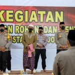 Memperingati Isra Mikraj Nabi Muhammad SAW 1442 H, Polresta Sidoarjo mengadakan pengajian dan pembacaan selawat nabi di Gedung Serbaguna Polresta Sidoarjo, Kamis (18/3/2021). (foto: ist)