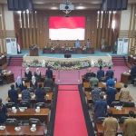 Rapat paripurna yang berlangsung di DPRD Kabupaten Malang.