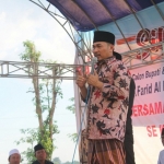 Paslon No urut 1 Farid Alfauzi-Sudarmawan, saat kampanye politik di tanah kelahirannya, Burneh.