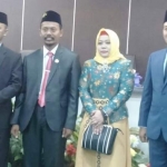 Dari kiri ketua DPRD, Gus Darris bersama istri dan Bupati Pamekasan Baddrut Tamam.