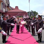 Suasana serah terima jabatan Kapolres Pasuruan.