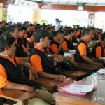 Ratusan perangkat desa saat mengikuti pelatihan penanggulangan bencana daerah.