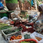 Pedagang cabai di pasar. (foto: ist)