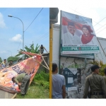 Panitia Pengawas Pemilu Kabupaten (Panwaskab) Tuban menertibkan Alat Peraga Kampanye (APK) liar yang dianggap menyalahi aturan, Rabu (28/2).