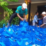 SIAP DIBAGIKAN: Ratusan bingkisan lebaran dari smamda yang akan didistribusikan ke warga, Sabtu (23/4/2022). foto: ist.