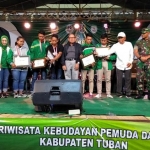 148 atlet saat menerima reward dari Pemkab Tuban.