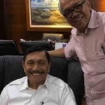 Inilah foto Luhut Binsar Panjaitan dan  MP Tumanggor, Komisaris PT Wilmar Nabati Indonesia, salah satu tersangka kasus dugaan suap kuota ekspor minyak goreng, yang beredar luas. Foto: ist