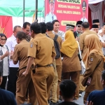 Dok. ASN Pemkot Surabaya saat halalbihalal dengan Wali Kota Eri Cahyadi. Foto: Hms