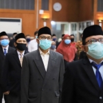 Sebanyak 71 ASN di lingkungan Pemkot Surabaya yang dilantik menggunakan masker. foto: ist.