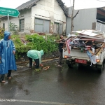 Anggota satpol PP, Dinas perhubungan, Bawaslu dan instansi terkait melakukan penertiban Alat peraga Kampaye di sepanjang Jalan protokol kawasan kota Batu