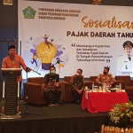 Bupati Sidoarjo, Ahmad Muhdlor Ali, saat membuka Sosialisasi Pajak Daerah 2022. Foto: Ist