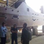 Kapal-kapal pesiar yang sedang dikerjakan PT Orela Shipyard, di Desa Ngimboh, Ujung Pangkah. (syuhud/BANGSAONLINE)