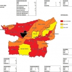 Peta sebaran Covid-19 di Blitar.