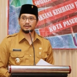 Plt. Wali Kota Pasuruan Raharto Teno Prasetyo memberikan sambutan saat membuka acara.
