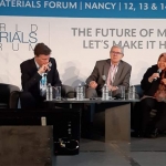 Wali Kota Risma saat menjadi pembicara dalam forum internasional, World Materials Forum (WMF) Kota Nancy, Prancis, Jumat (15/6/2019). foto: ist