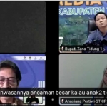 Kagiatan saat Webinar dalam pembahasan setahun pendidikan di masa pandemi.