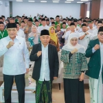Gubernur Khofifah saat menghadiri Rakernas Pergunu dan JKSN.