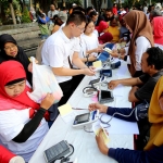 Suasana World Heart Day yang digelar Dinkes Surabaya di Taman Bungkul.