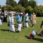 Jemaah Haji Tuban saat tiba di tempat pemulangan, Lapangan Kompi Senapan C 521 Tuban.