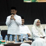 Wali Kota Pasuruan saat memberi sambutan dalam pengajian rutin yang digelar Muslimat NU.