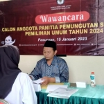 KPU melakukan tahapan wawancara kepada pendaftar calon anggota PPS.