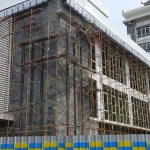 Kondisi bangunan gedung Bappeda yang belum selesai.